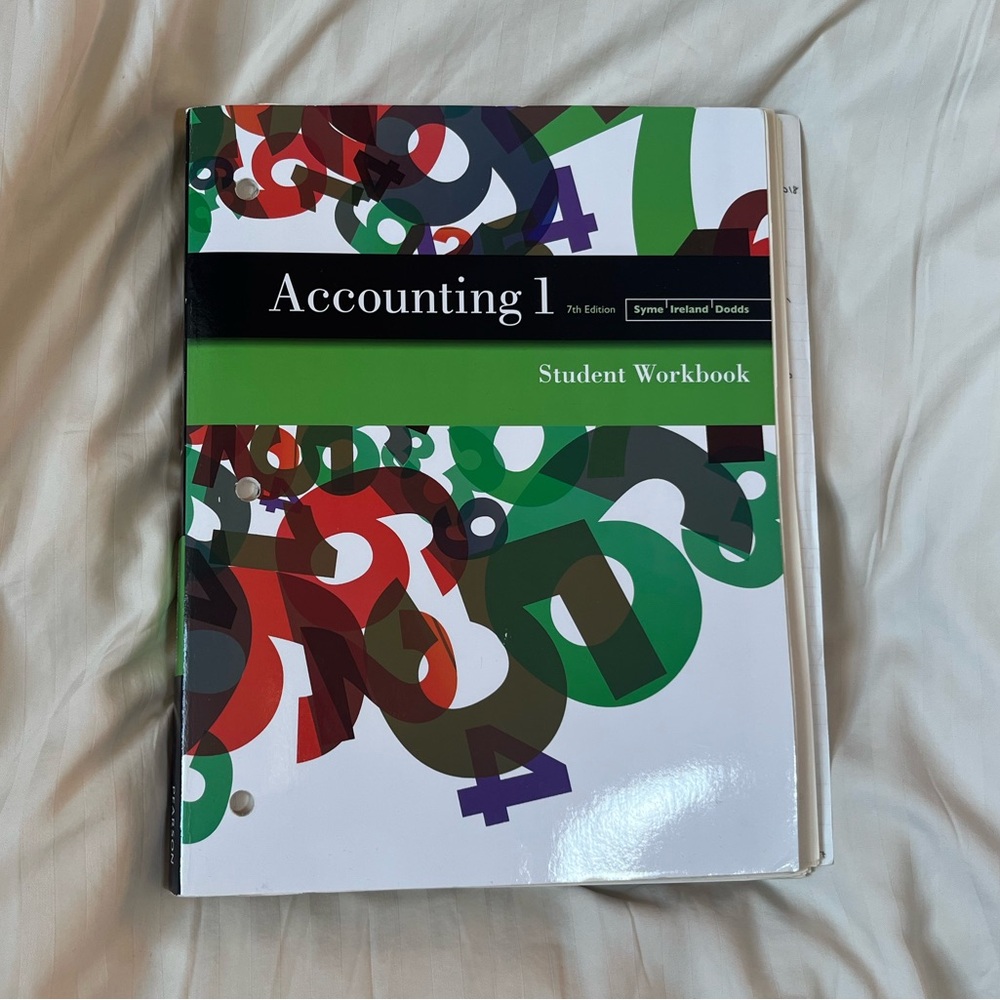 Pearson Accounting 1, 7th Edition, Student Workbook